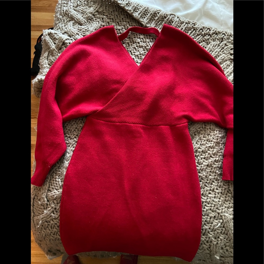 Akira Medium Small Sweater Dress Red💕